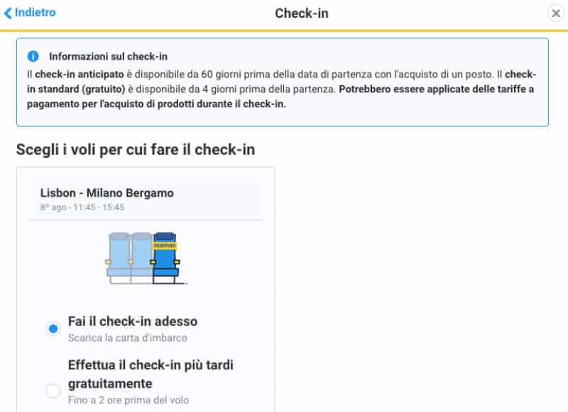 check in Ryanair