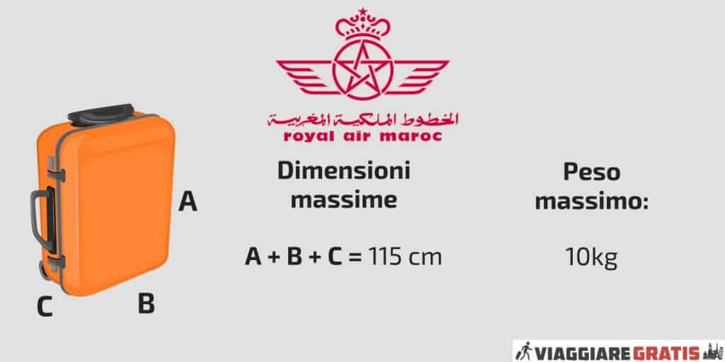 Royal Air Maroc bagaglio a mano, bagaglio da stiva, checkin online