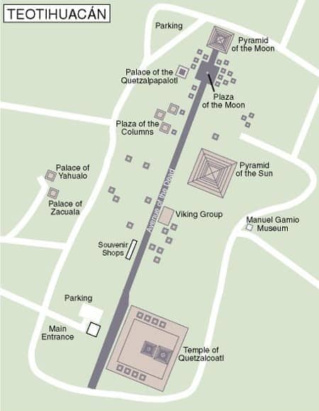 Mappa Teotihuacan