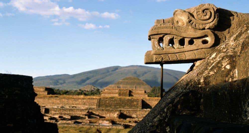 Serpente Tempio di Quetzalcoatl Teotihuacan