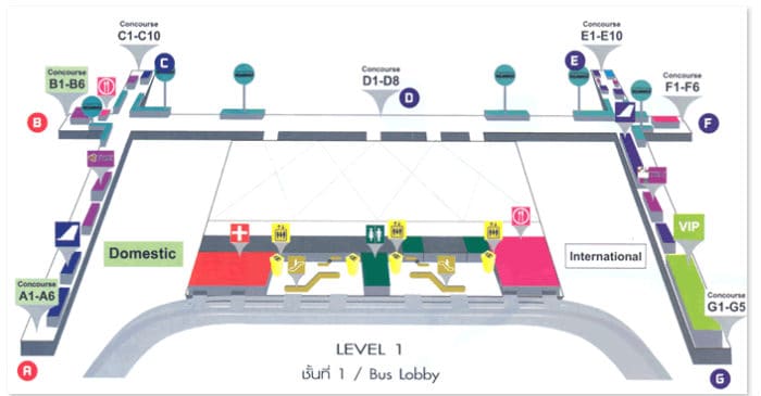 Terminal aeroporto bangkok primo piano