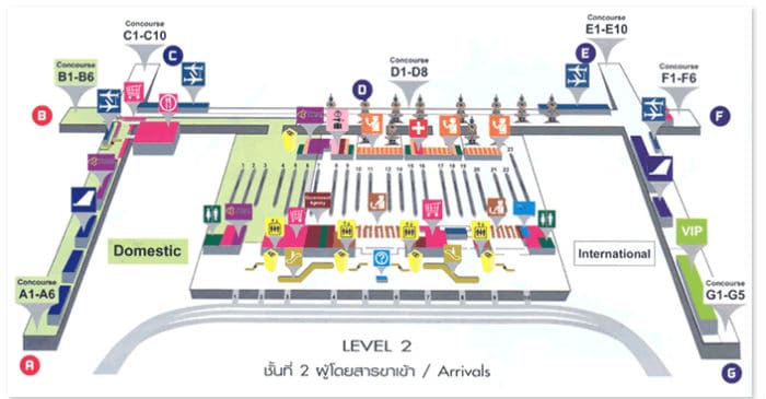 arrivi bangkok airport