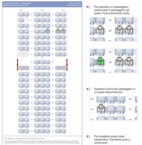 posti a sedere british airways check in online