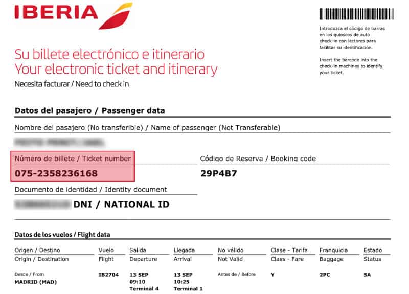 Iberia web check-in