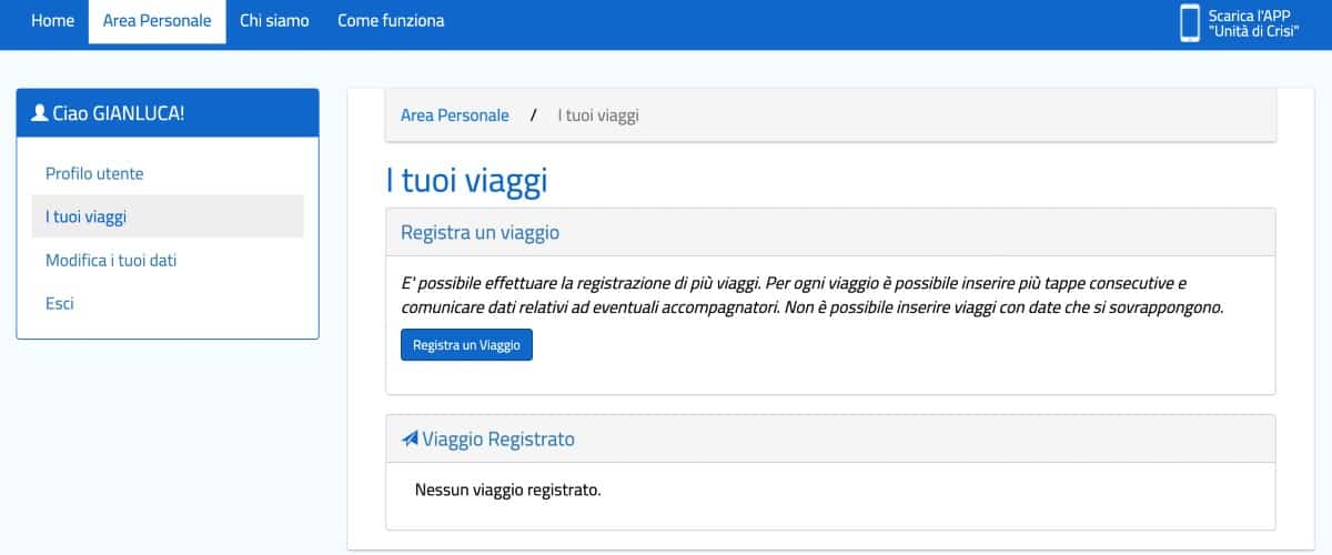 Registrazione dovesiamonelmondo