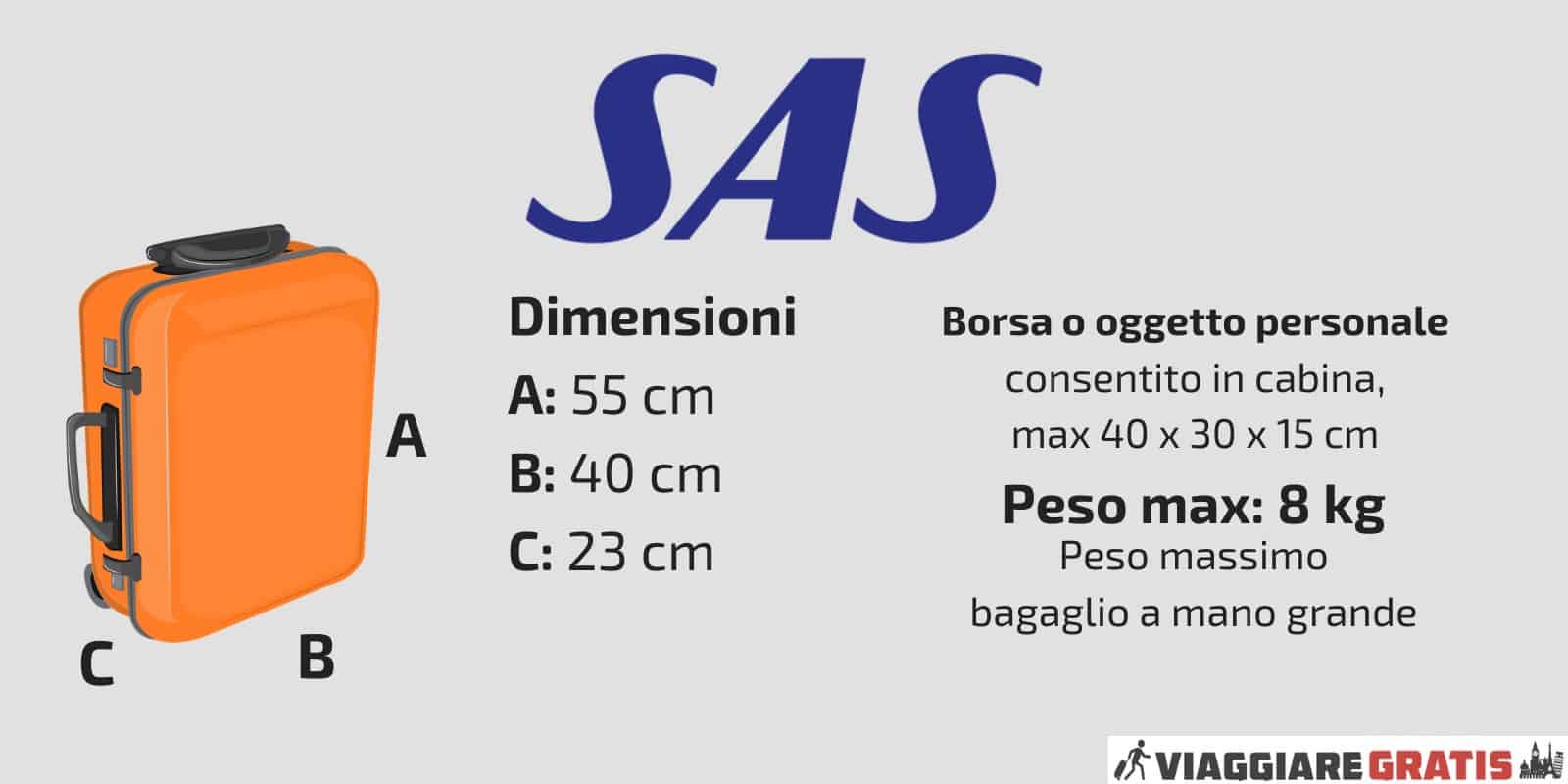 Bagaglio a Mano SAS Scandinavian Airlines