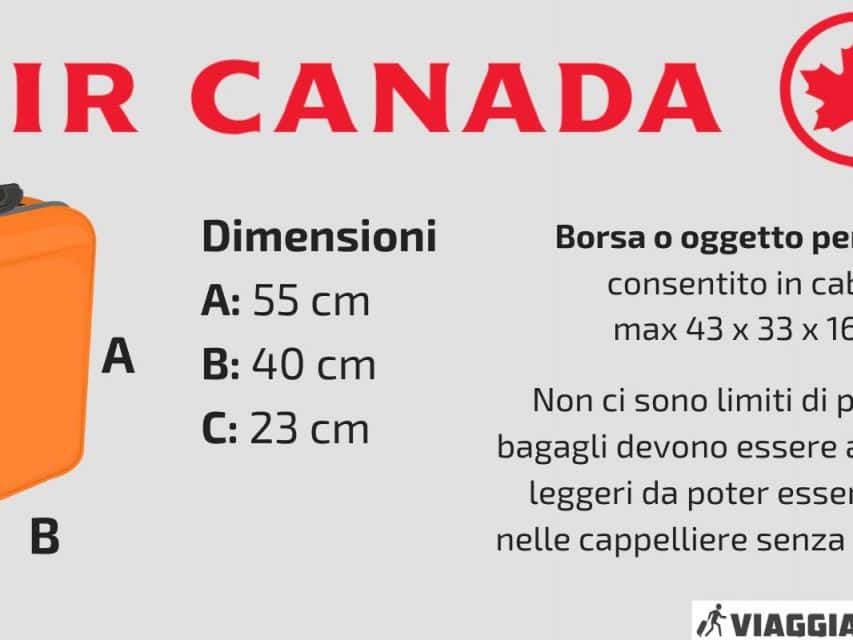 Dimensioni bagaglio a mano air canada Clearance
