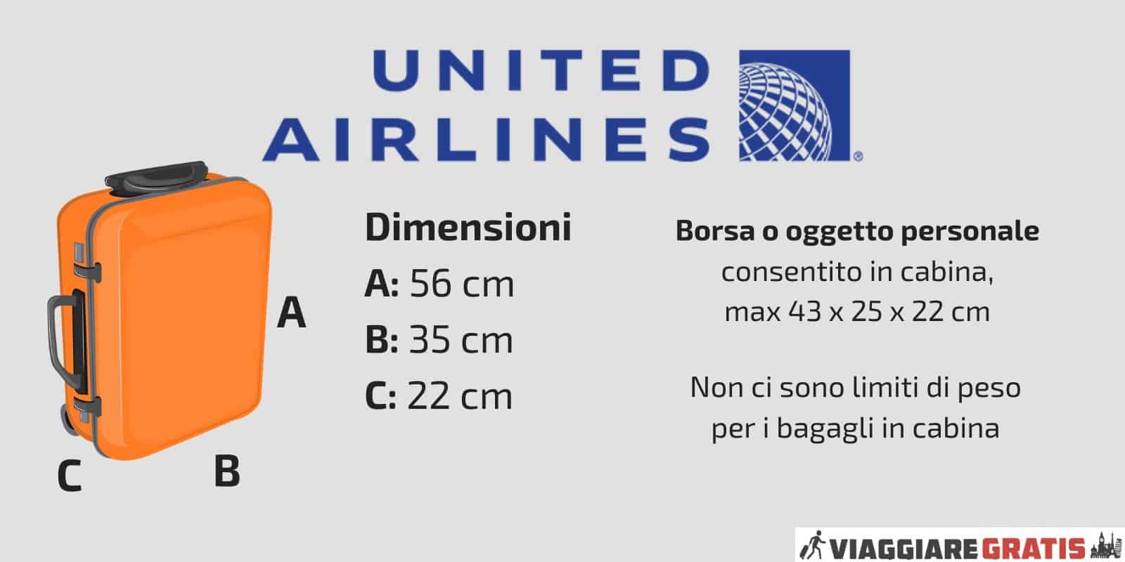 Bagaglio a Mano United Airlines