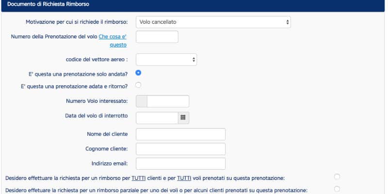 come contattare ryanair rimborso