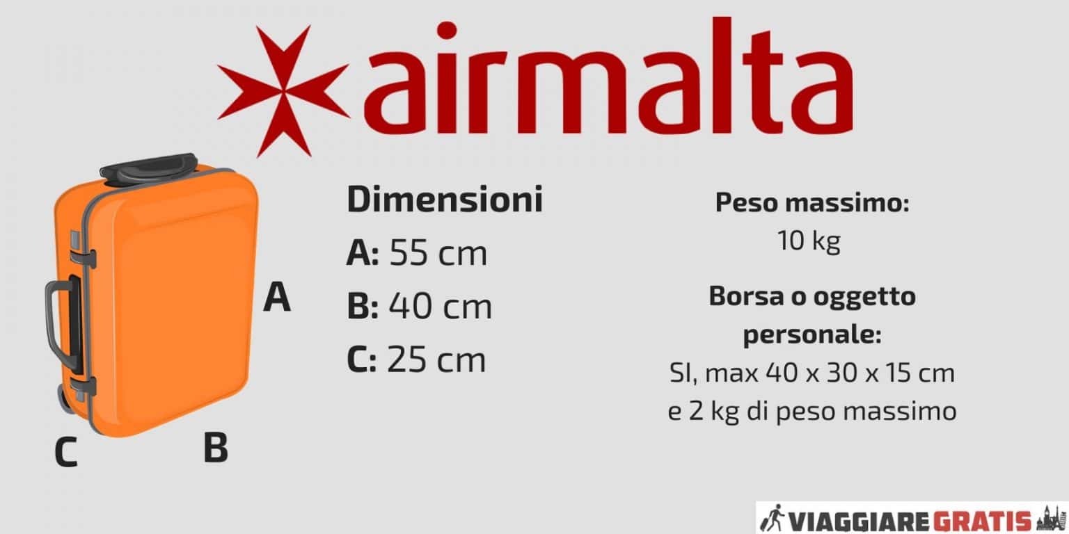 Volare con Air Malta: bagaglio a mano, da stiva, check-in online