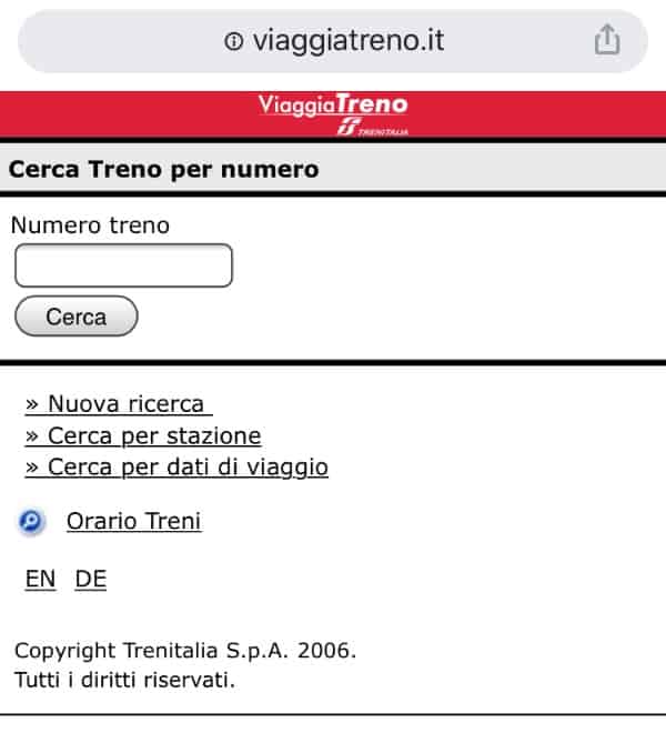 app viaggiatreno light