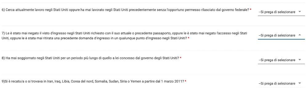 Idoneita autorizzazione Esta per Stati Uniti