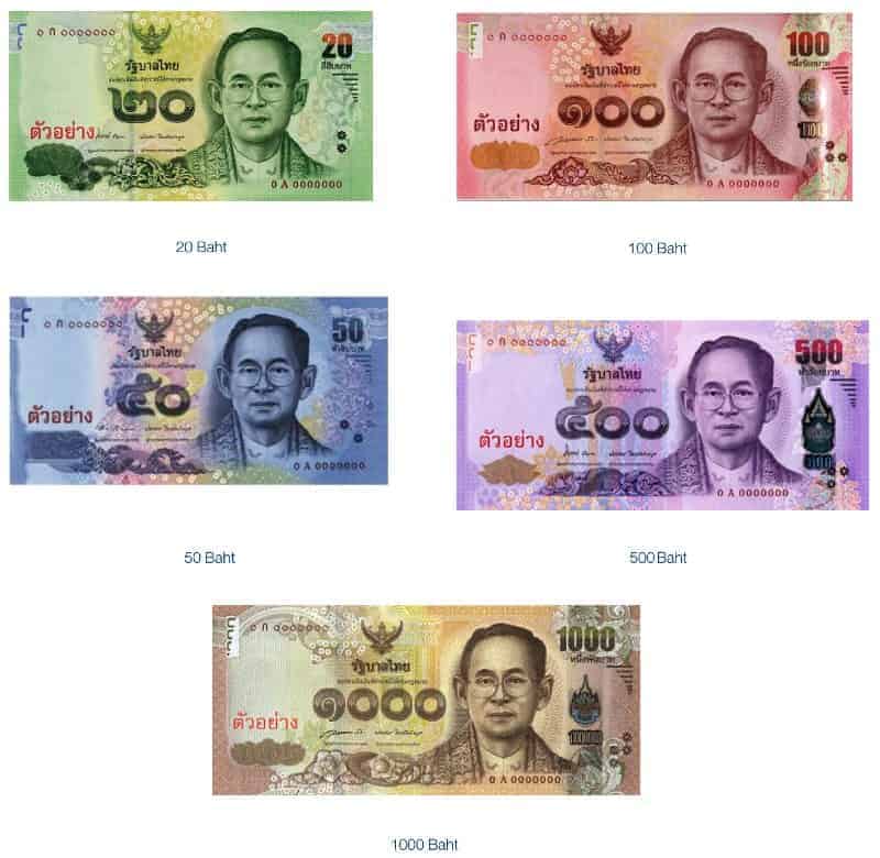 thai baht cambio banconote