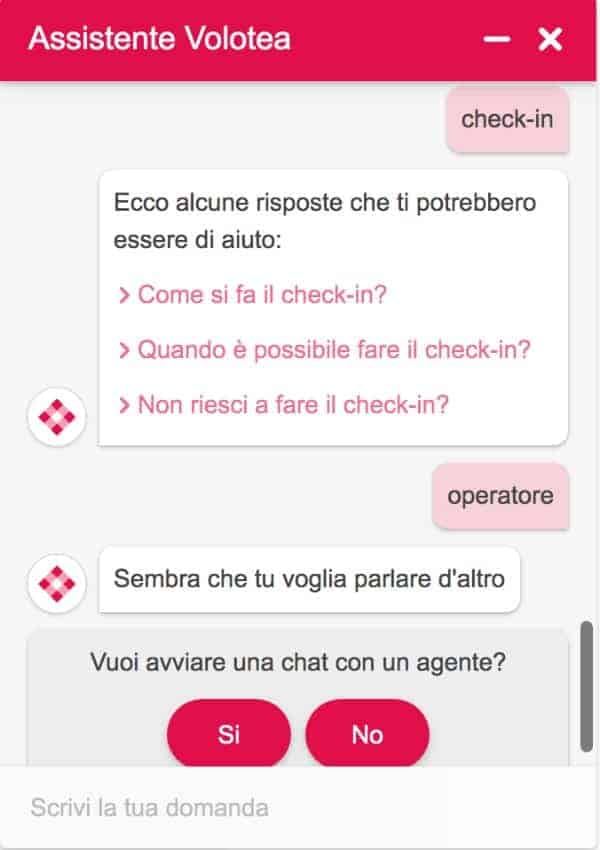 servizio clienti Volotea