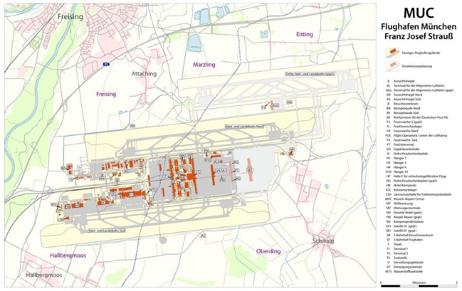 Munich Airport mappa