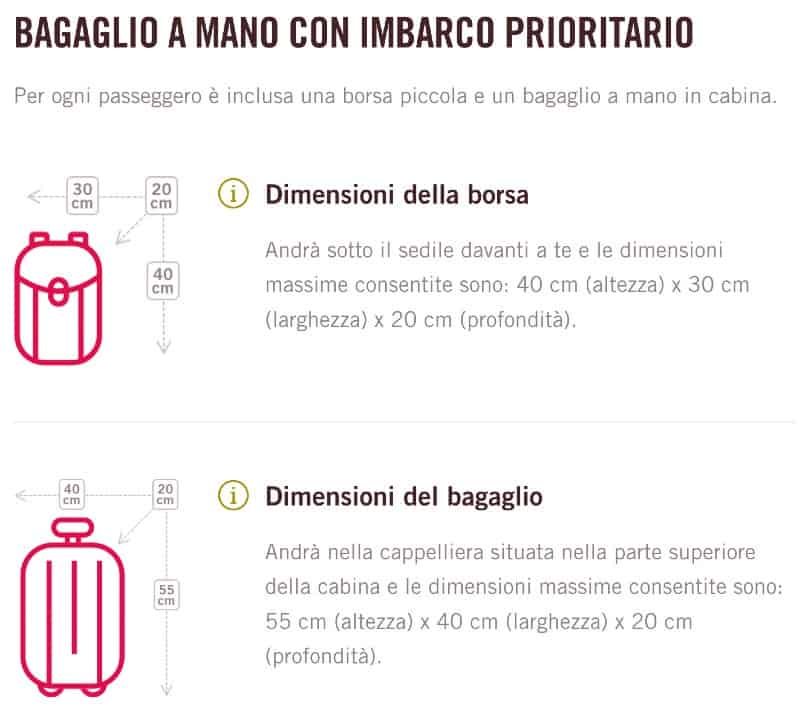 Volotea bagaglio a mano