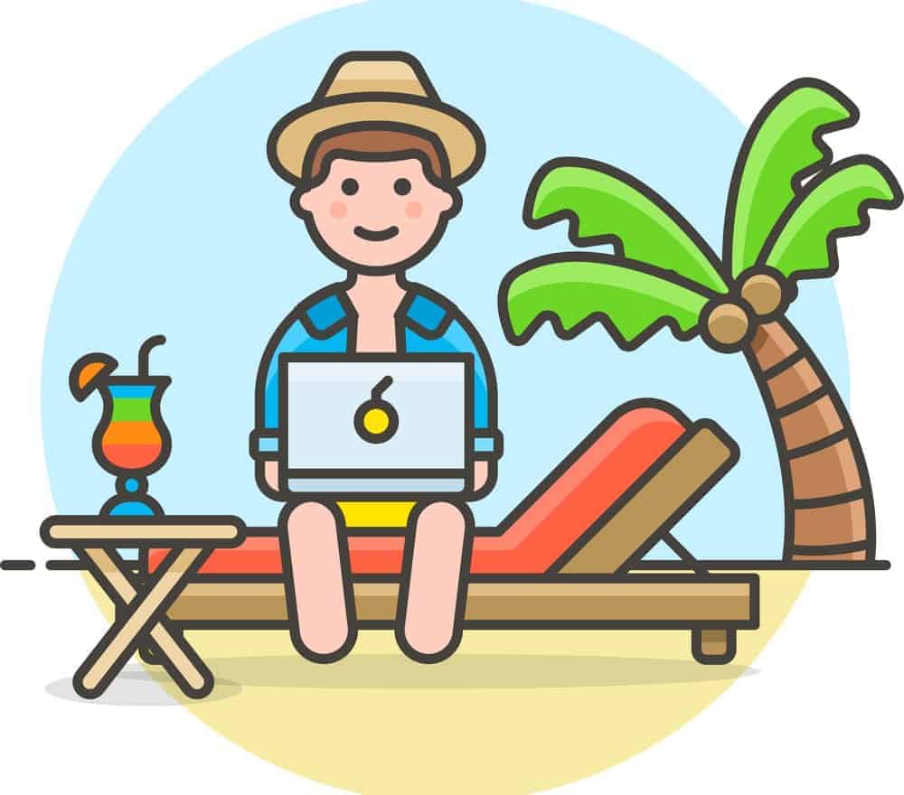 Nomadi digitali lavoro spiaggia