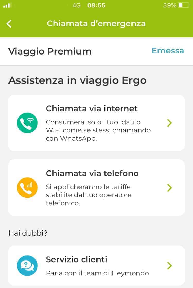 Assistenza in viaggio Heymondo app