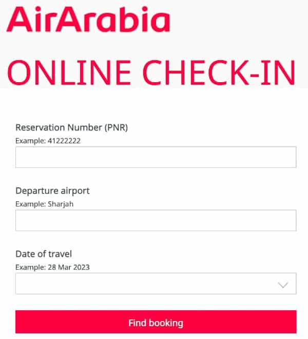 Air Arabia check in