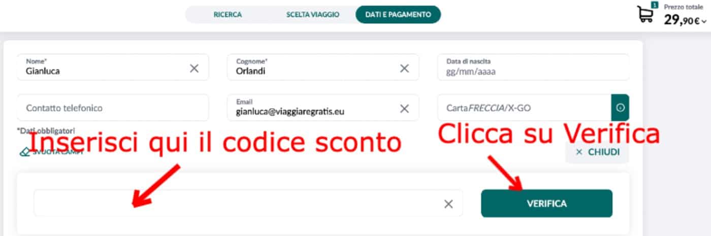 Sconti Trenitalia