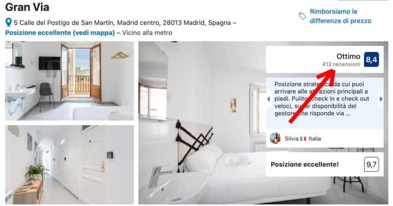 Recensioni ospiti alloggio Booking