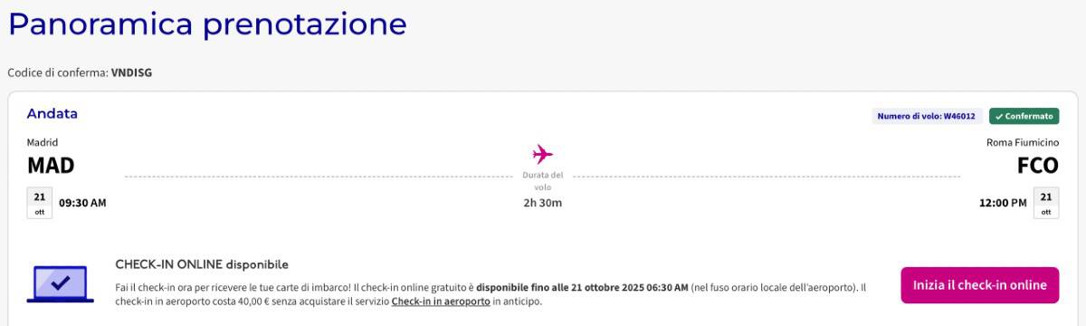 Wizzair check in online