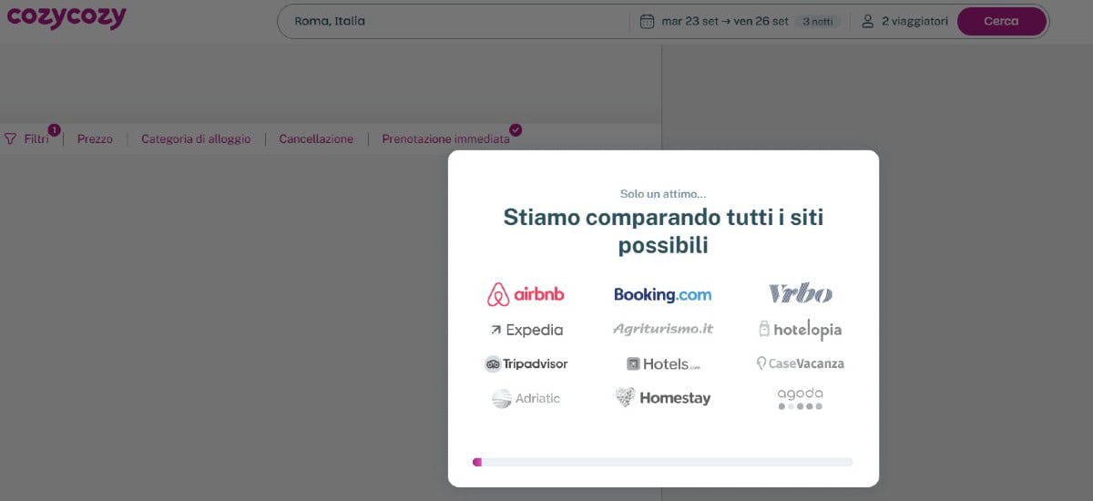 Confrontare alloggi cozycozy